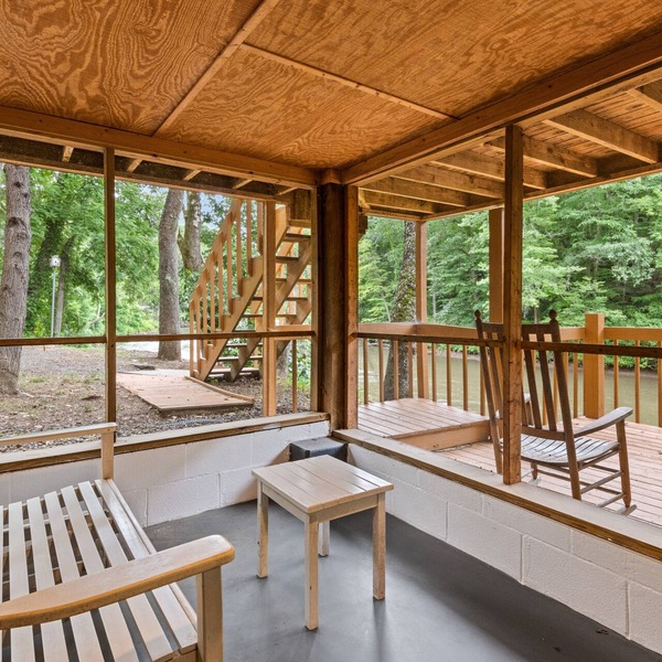 Secluded riverside cabin great for fishing with two large decks