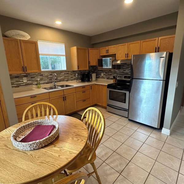 Separate sunny walk out basement suite in safe upscale neighborhood. Pets ok/fee