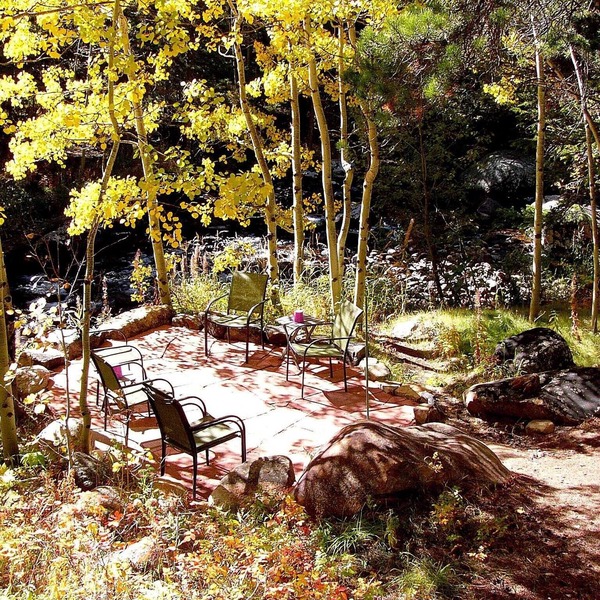 Simple mountain cabin on the banks of the mighty Saint Vrain Creek