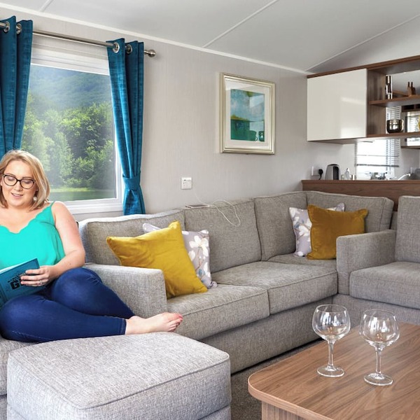 Spacious and luxurious 12ft-wide caravan with one double and two twin.