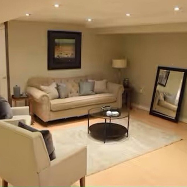 Spacious Basement Apt Open Concept wth Separate Entrance No Walls Dividing Rooms