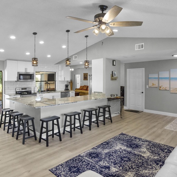 SPACIOUS home with private POOL 5 mins to beach! Walk to Publix!