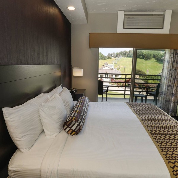 Spacious King Suite | Living Area + Kitchenette