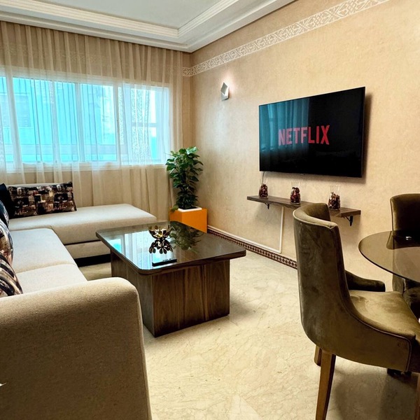 Spacious, secure, modern 3-bedroom apartment in the heart of Casablanca