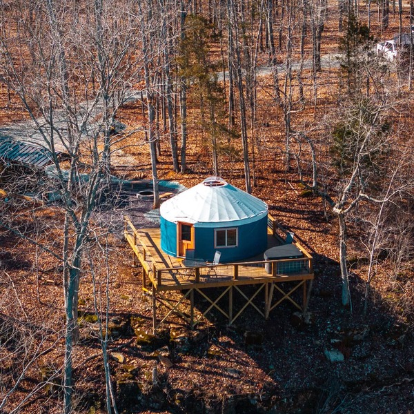 St Francis River: The Blue Yurt and Hot Tub