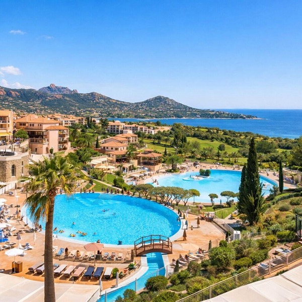 St Raphael Cap Esterel air-conditioned apartment garden parking access 5 swimming pools sea