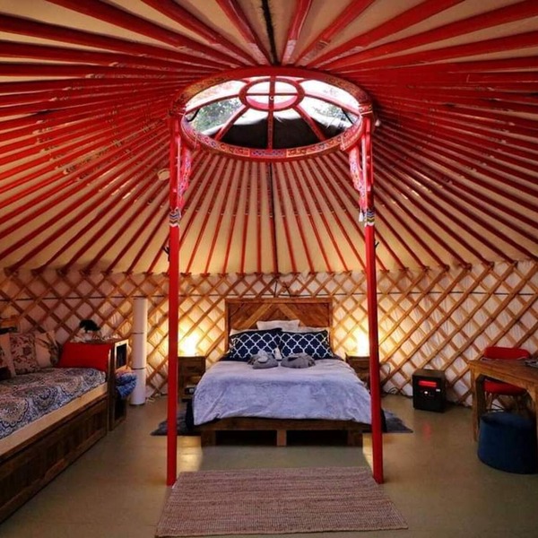 Stay in an Authentic Mongolian Yurt with Private Hot Tub