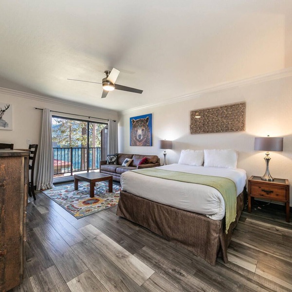 Striking King Studio w/Partial Lake View #242 at Donner Lake Village