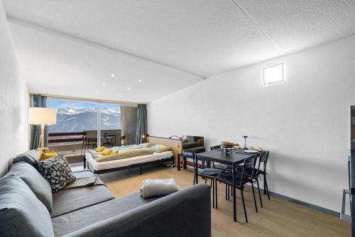 Studio avec balcon & vue dégagée, Anzère centre