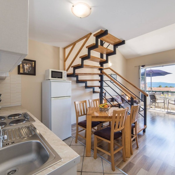 Studio flat with balcony and sea view Drvenik Donja vala, Makarska (AS-9654-b)