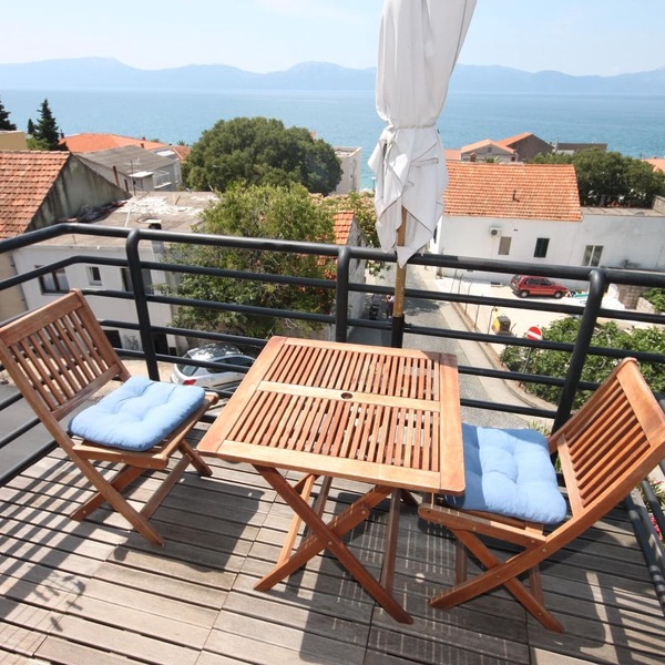 Studio flat with balcony and sea view Gradac, Makarska (AS-6661-b)