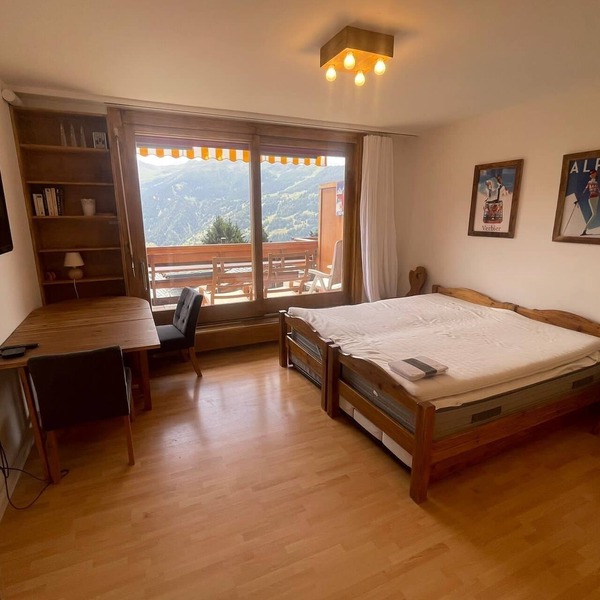 Studio in Verbier with view and terrasse