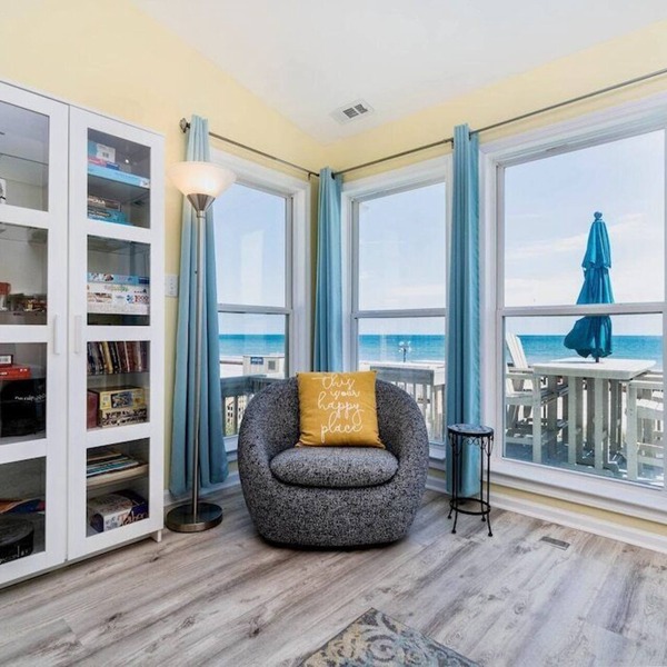 Stunning oceanfront views just steps from the deck; steps, sand, waves!