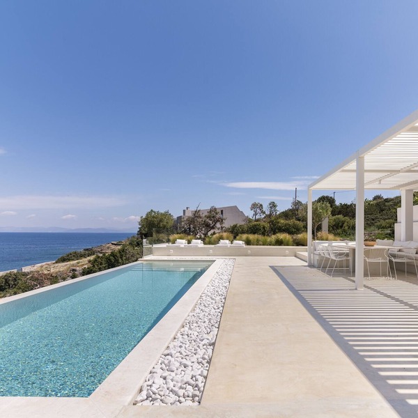 Stylish Modern Greek villa directly on the sea, 40 mins from central Athens