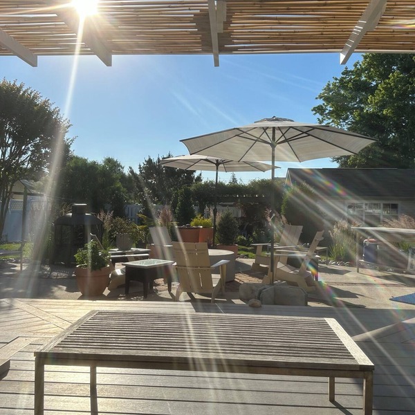 Sunset View Beach Bungalow - Pets Allowed. Amazing covered deck and yard.