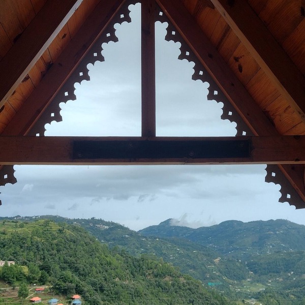 The Himalayan Cherry-Scenic mountain countryside