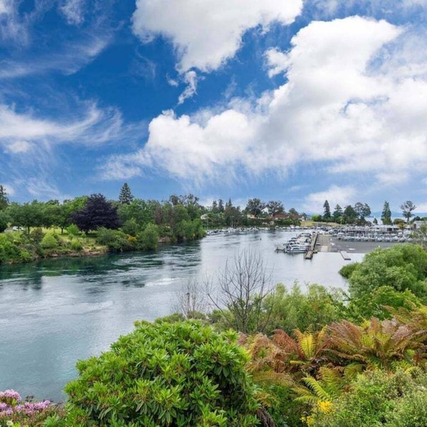 The Pier Taupo - right on the river - private pier & mooring!