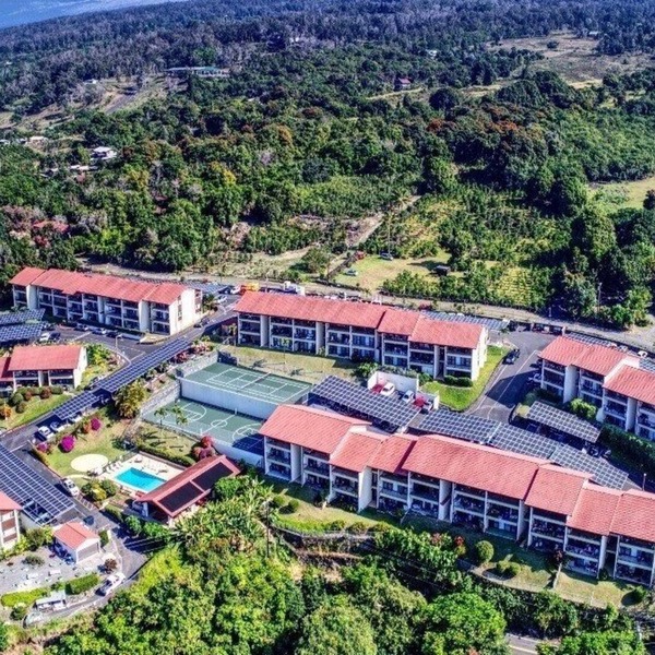 The "Three Palms" condo at Kona Coffee Villas