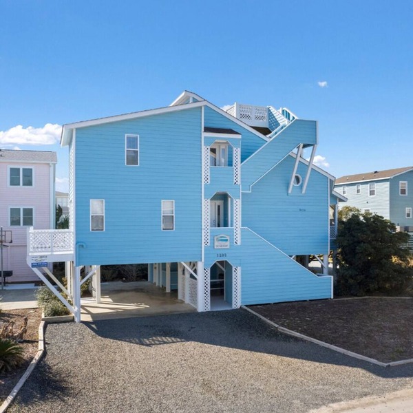 Third Row Beach Home with Basketball Court on Gorgeous Sunset Beach