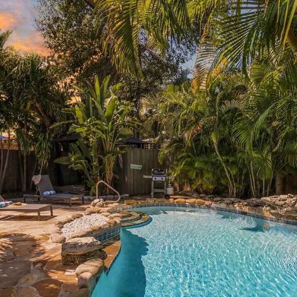 Tropical Key West Escape Private Pool | Month Long Stays | Flagler's Oasis