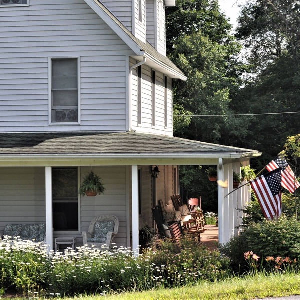 Two Bedroom Across from Outlet Pond on edge of village and wooded trails.