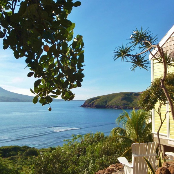 Two for One! Charming Cottage on hillside with private lounge on Turtle Beach!