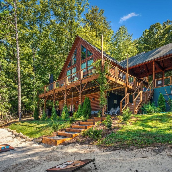 Ultra lux lakefront estate with private beach