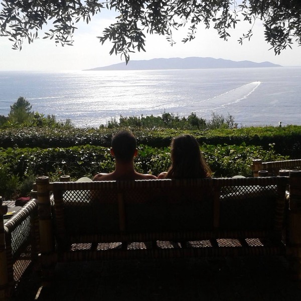 Villa with dream sea view, private land and pool, total quietness