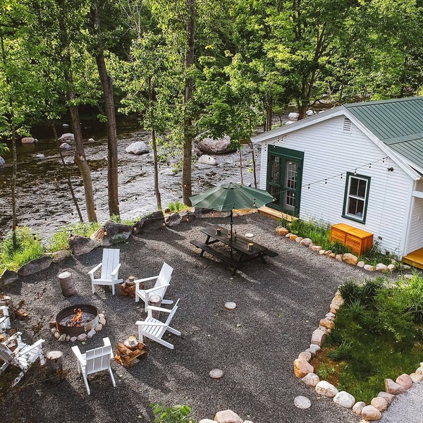 Warner's Camp Riverfront Retreat: Cabins, Hot Tub, Saunas, Swimming Hole