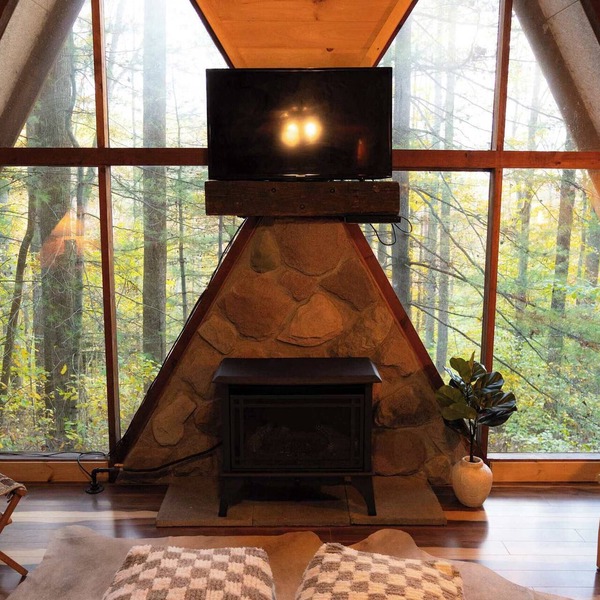 Waterfront A- Frame With Dock, Canoe + Kayaks