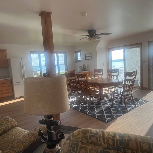 Waterfront and freighter views with optional dock space
