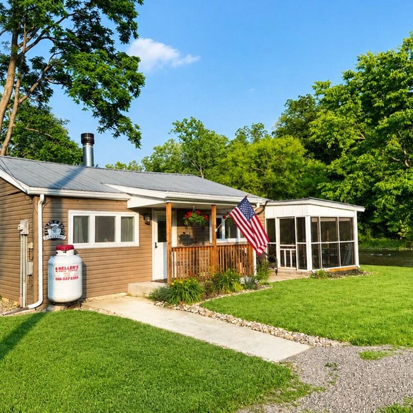 Waterfront cottage with hot tub, & fire pit. Pet friendly.
