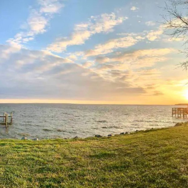 Waterfront+Dock+Beach+Kayak+Paddleboards+Arcade Console Table+Fire pit