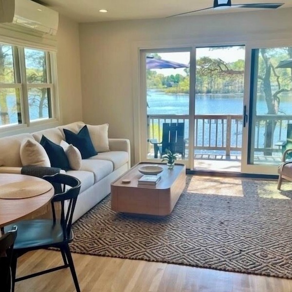 Waterfront, Modern, On a Pond for Boating and Swimming