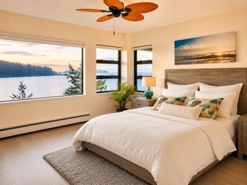 Waterfront Room with Private Bath and Deck Near Marina, Private Beach Access
