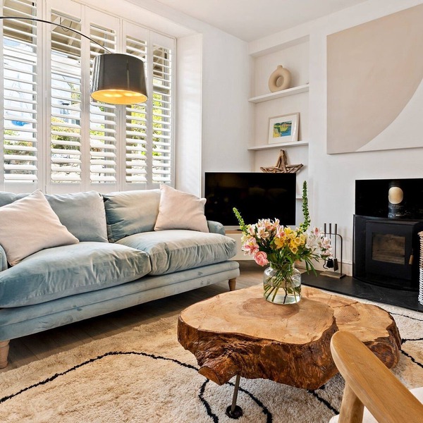 Waterside cottage with sea views & log burner