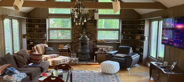 1860's converted barn on 13.7 acres with mountain views with swimming pond