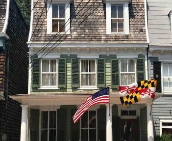 1879 Downtown Annapolis Home with Koi Ponds and Gardens