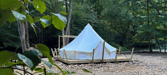2 Queen-Bed Canvas Bell Tent on Working Farm in Historic Laurel Highlands