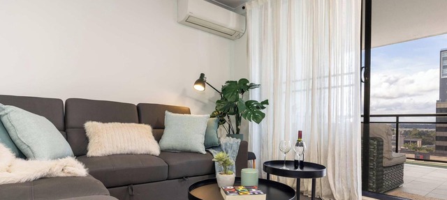 2BR Central Parramatta Balcony and Parking