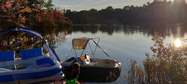 5br, private beach, waterfront for year round fun. Close to Ski and trials.