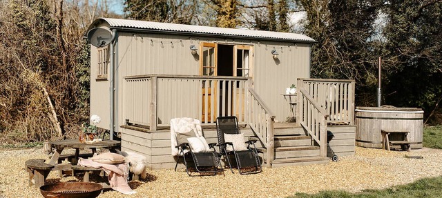A riverside hideaway made for two. Nestled in a peaceful glade beside the gentle River Ceiriog.