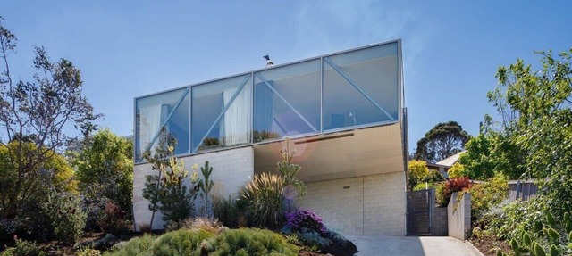 Architectural Glass House with Breathtaking Ocean Views