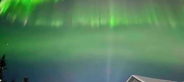 Aurora viewing 3BR/2BA home, plus heated 2 car garage, North Pole, AK.