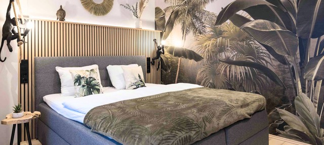 BaliApartment, kitchen, parking lot, 24h digital check-in, Wlan 150MBit