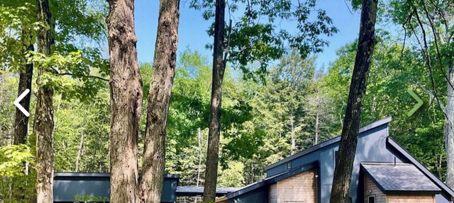 Beautiful, peaceful modern home in a wooded area with town beach lake access