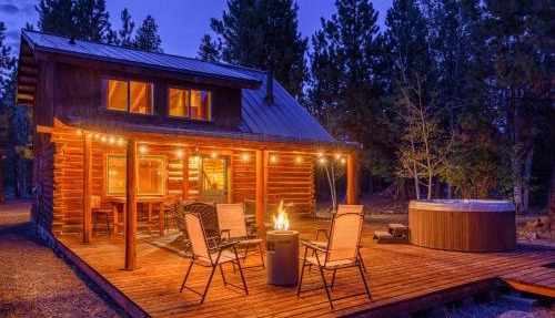 Blue Top Cabin Bend Sunriver Log Hot Tub Fire Pit Family Dog Horse Friendly Public Trail Access