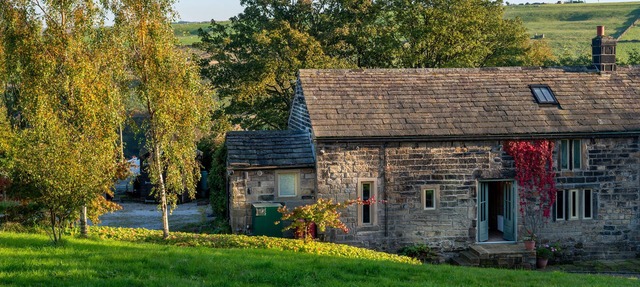 Characterful property in 5 acres of land above Hebden Bridge with private sauna