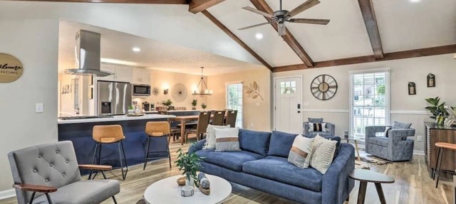 Chic Lilburn Getaway w/Media Room + Fire Pit