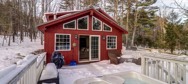 Classic home with private hot tub, deck, & wood stove - near Okemo Mountain